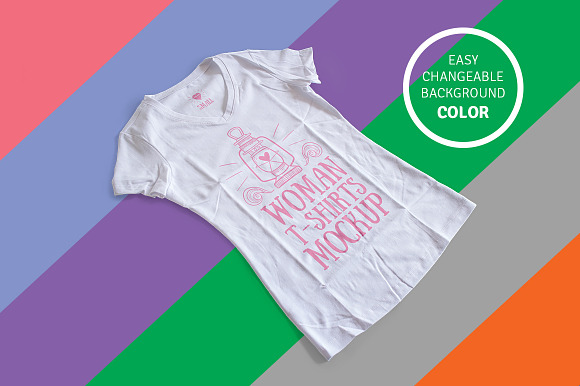 Woman T-Shirt Mockup in Product Mockups - product preview 1