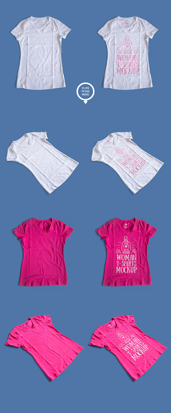 Woman T-Shirt Mockup in Product Mockups - product preview 3