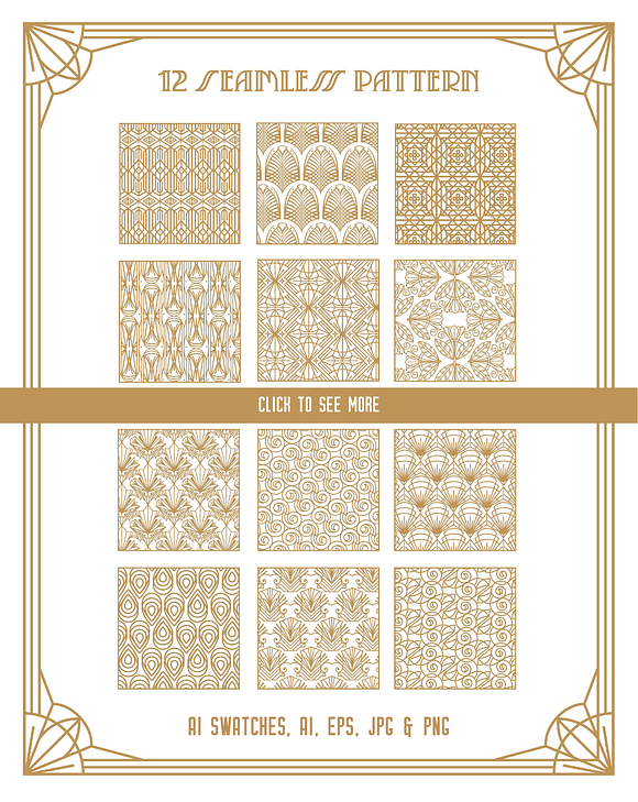 Serendior | Font & Seamless Patterns in Art Deco Fonts - product preview 17