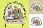 Christmas card, Jesus born
