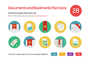 Documents and Bookmarks Flat Icons S