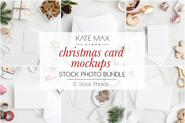 Christmas Holiday Card Mockup Bundle