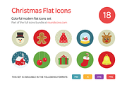 Christmas Flat Icons Set