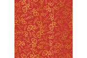 Vector golden and orange leaves texture seamless repeat pattern background. Great for fall fabric, wallpaper, giftwrap, scrapbooking projects.