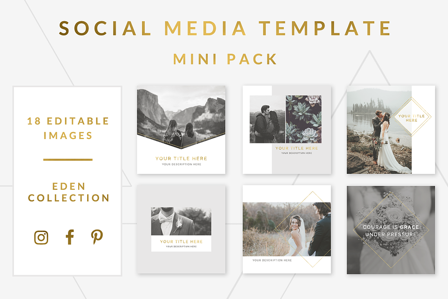 Social Media Templates Mini Pack  in Instagram Templates - product preview 8