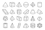 Collection of Geometric Shapes Vector Illustration