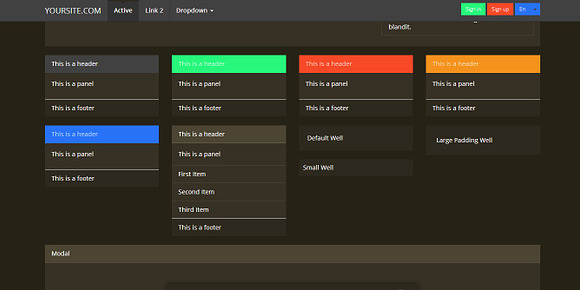 Bootstrap 3.0.v. theme Flat Brown in Bootstrap Themes - product preview 4