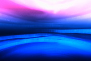 Aurora borealis on unknown icy planet illustration