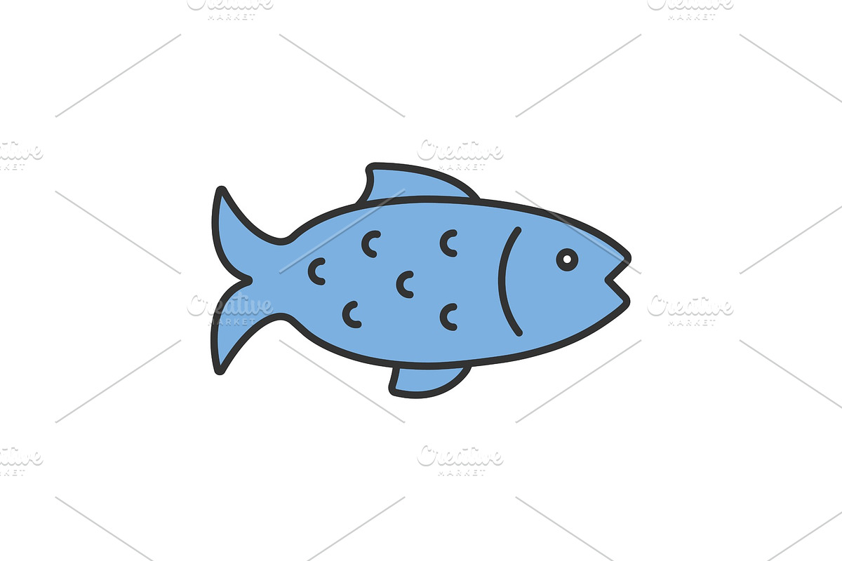 Fish color icon in Graphics - product preview 8