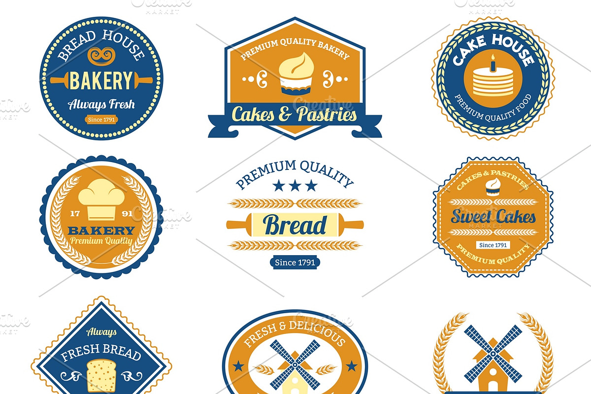 Cupcake bakery labels set in Graphics - product preview 8