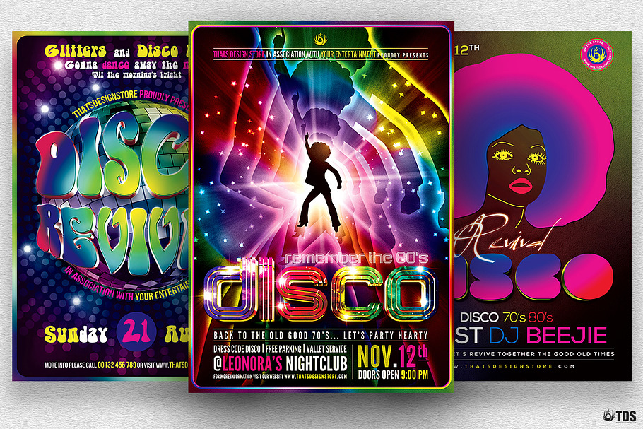 Disco Music Flyer Bundle V2 in Flyer Templates - product preview 8