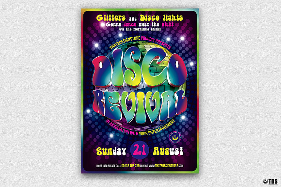 Disco Music Flyer Bundle V2 in Flyer Templates - product preview 2
