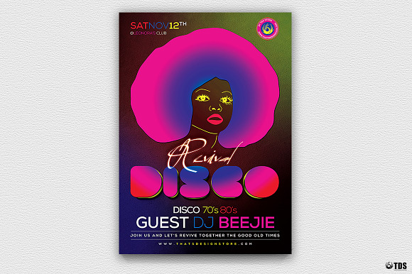 Disco Music Flyer Bundle V2 in Flyer Templates - product preview 3