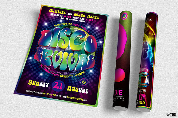 Disco Music Flyer Bundle V2 in Flyer Templates - product preview 5