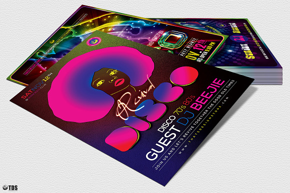 Disco Music Flyer Bundle V2 in Flyer Templates - product preview 6