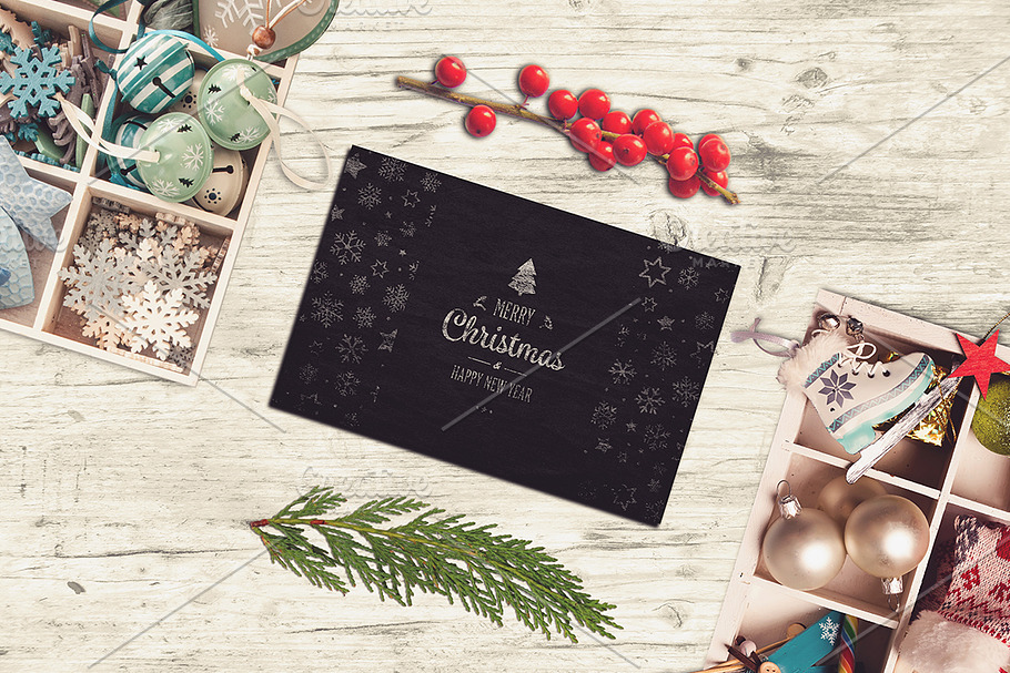 Christmas Card Mock-up #14 in Product Mockups - product preview 8