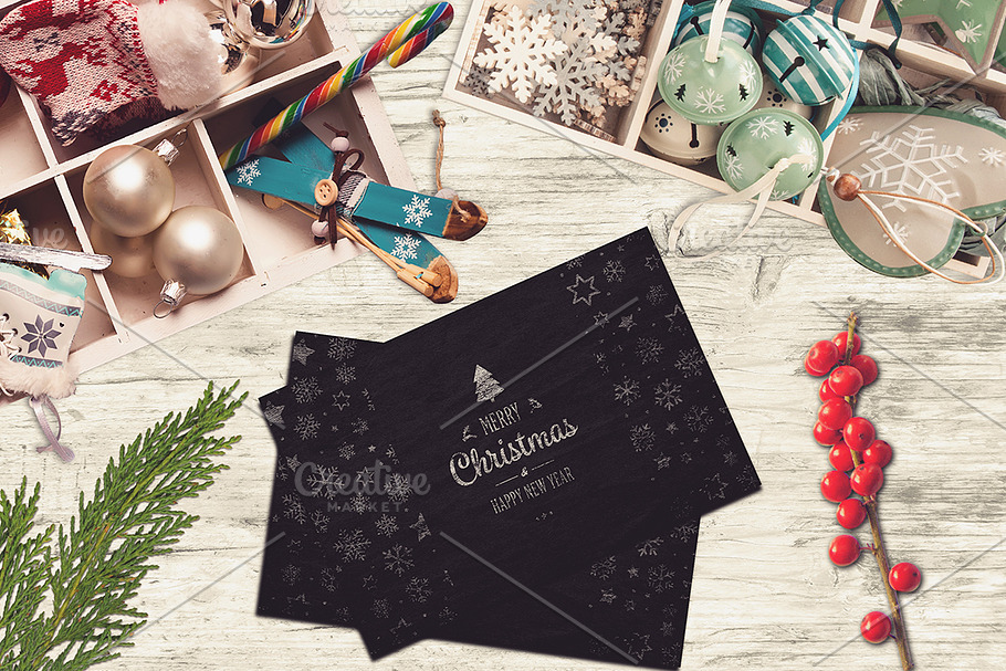 Christmas Card Mock-up #18 in Product Mockups - product preview 8