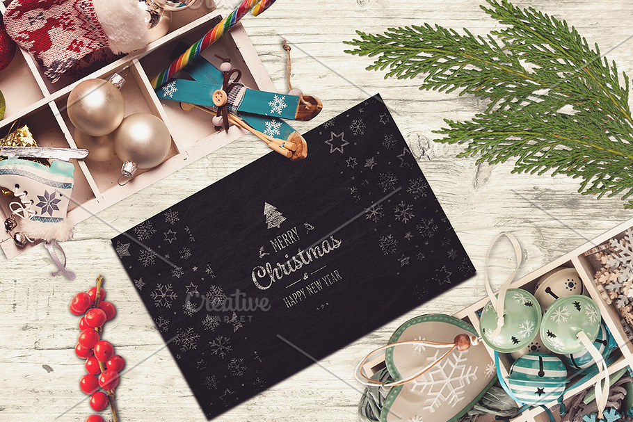 Christmas Card Mock-up #20 in Product Mockups - product preview 8