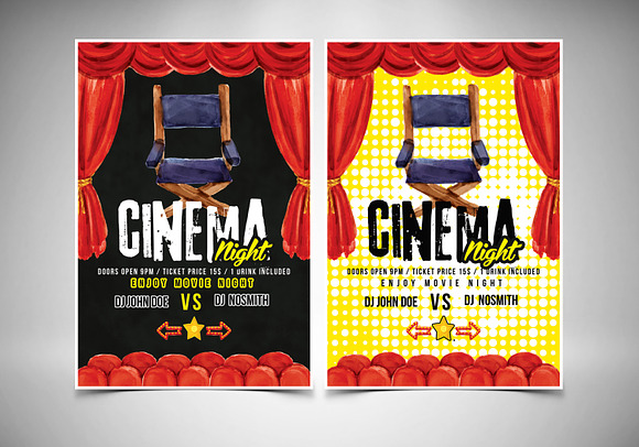 10 Movie Theater Flyer Bundle Vol:01 in Flyer Templates - product preview 7