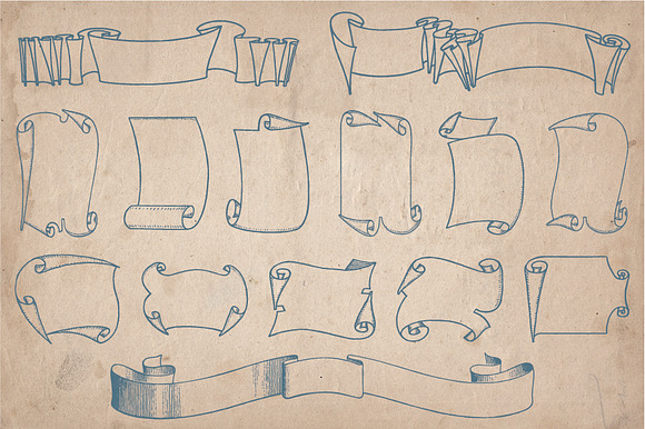 60 Hand Drawn Banners and Ribbons in Objects - product preview 2