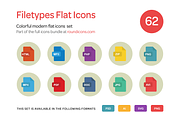 Filetypes Flat Icons Set