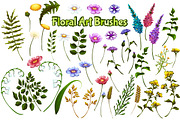 Floral vector brushes
