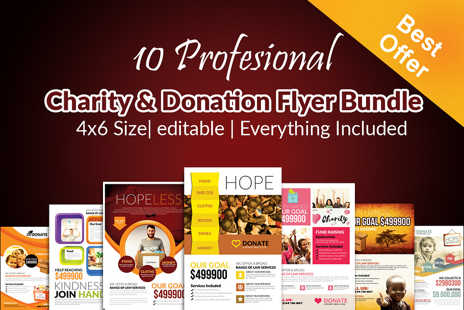 10 Charity Flyer Bundle Vol:01
