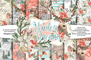 Winter Dreams digital paper pack