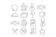 Restaurant Line Icons