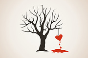 Heart on a tree