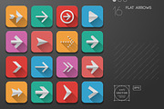 Arrows icons, Flat Ui Design
