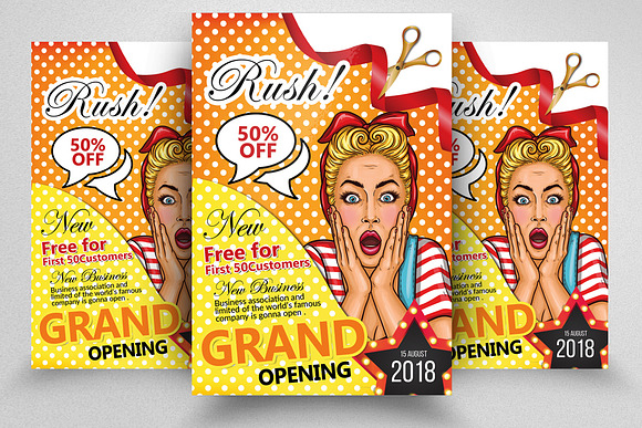 Grand Opening Offer Flyer Templates in Flyer Templates - product preview 2