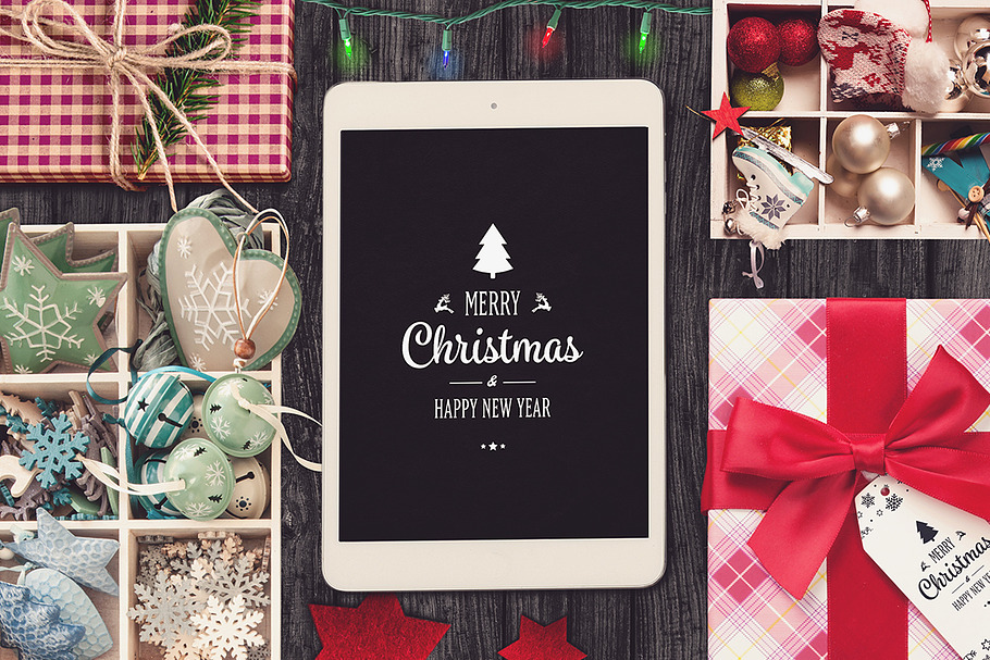 Christmas iPad Mock-up #1 in Mobile & Web Mockups - product preview 8