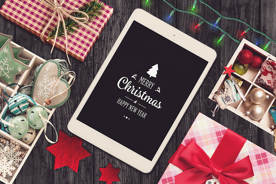 Christmas iPad Mock-up #2 in Mobile & Web Mockups - product preview 8