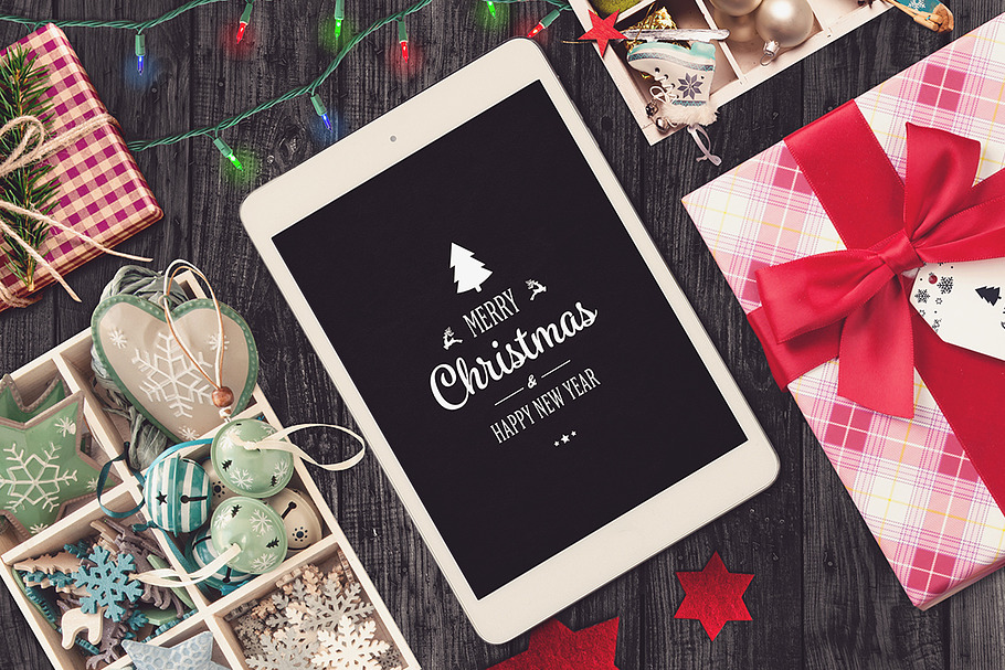 Christmas iPad Mock-up #3 in Mobile & Web Mockups - product preview 8