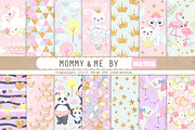 Mommy and Me digital papers