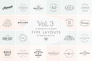 Type Layouts Vol. 3 Text Based Logos