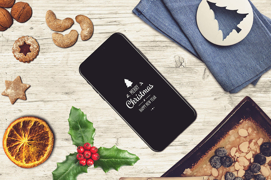 Iphone X Christmas Mock-up #13 in Mobile & Web Mockups - product preview 8