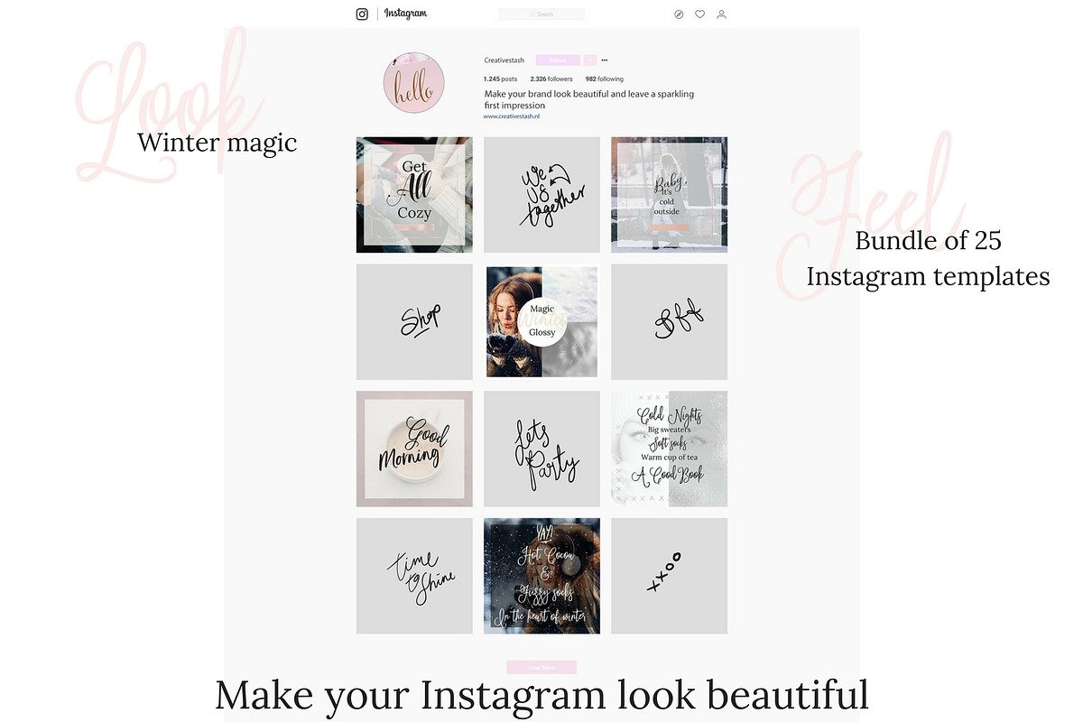 Instagram winter bundle in Instagram Templates - product preview 8