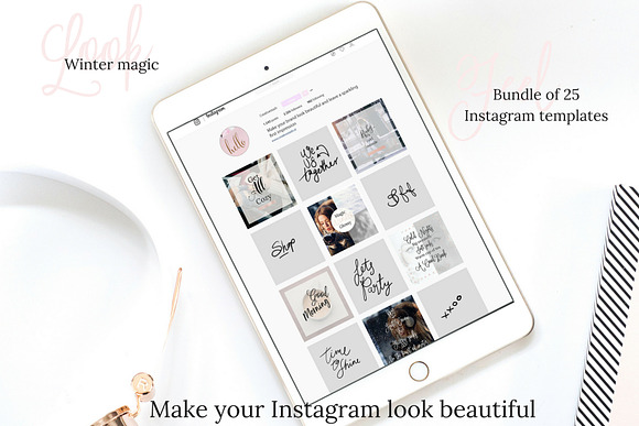 Instagram winter bundle in Instagram Templates - product preview 2