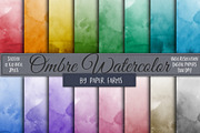 Ombre watercolor backgrounds