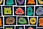 Backgrounds with angry viruses.
