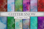 Glitter snow digital paper