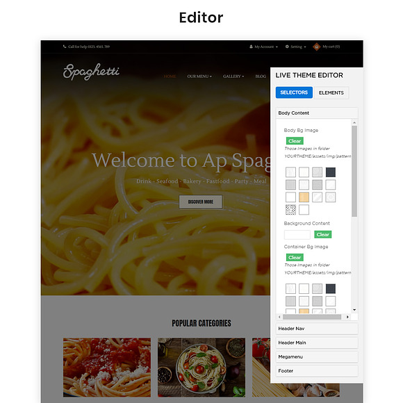 Ap Spaghetti in Website Templates - product preview 2