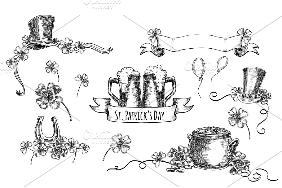 St.Patrick's Day. Hand drawn graphic