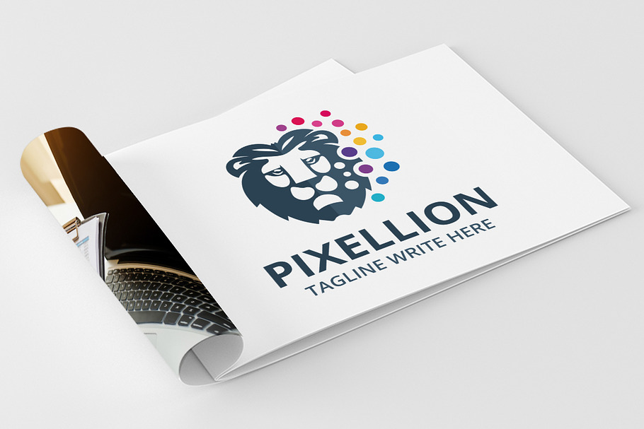 Pixel Lion Logo in Logo Templates - product preview 8