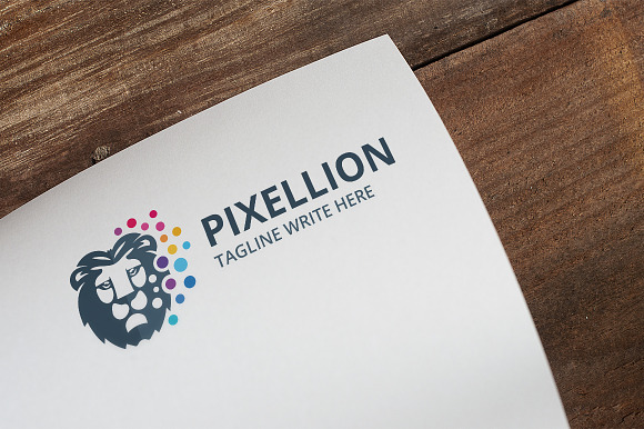 Pixel Lion Logo in Logo Templates - product preview 1