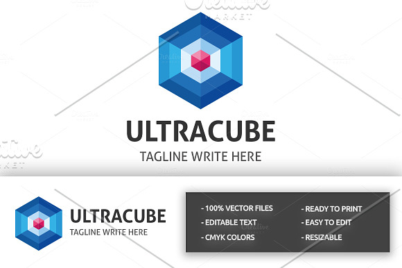 Ultra Cube Logo in Logo Templates - product preview 2