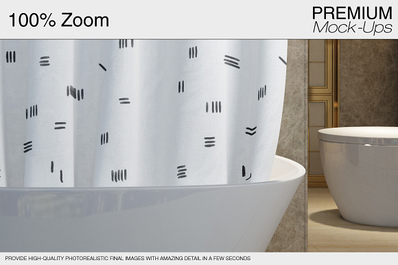 Shower Curtain Mockups in Product Mockups - product preview 3