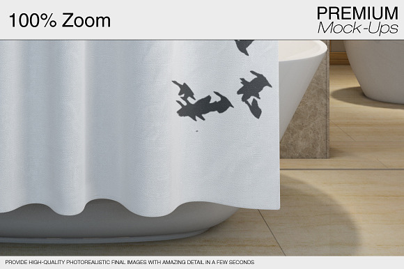 Shower Curtain Mockups in Product Mockups - product preview 7